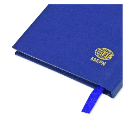 Fis 2024 Slim Diary Vinyl 1 Side Padded English & French - Blue -FSDI59EFN24BL