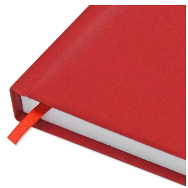 Fis 2024 A5 Diary,Vinyl, English 1 Side Padded Red -FSDI18E24RE