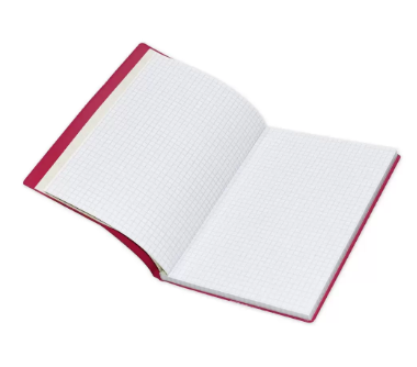 Pack of 5 Pieces PVC Soft Cover Square Lines Notebook, Size A5 Pink/Black
