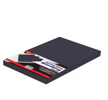 FIS German Black Binding Sheets Pocket of 50 pieces - FSBD180GA3BK
