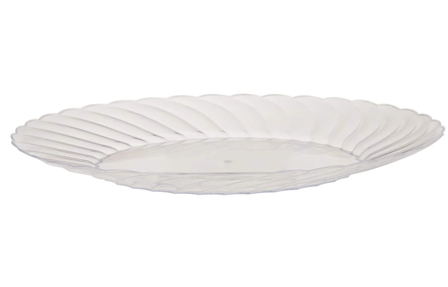 Premium Circle Flower Plate 6 Pieces(Clear)