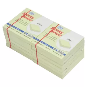 FIS Sticky Note, Colour Yellow, Size 3 x 3 Inch, 100 Sheets, Quantity per Pack 12 - FSPO33N