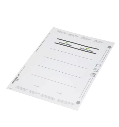 10-Piece Durable Box File Spine Label 8, Black Colour - DUST8090-01