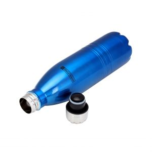 Royalford 350Ml Double Wall Vacuum Bottle - Stainless Steel - Blue