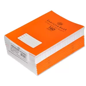 FIS Exercise Book, Pack of 12, Size:16.5 X 21 cm, 160 Pages, 4 Line with Margin - FSEB4LM160N