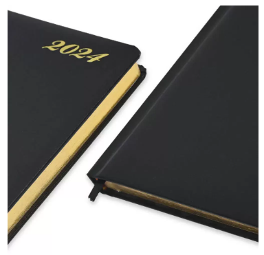 FIS Golden Diary 2024 (English) Black, A5 - FSDI23EG24BK