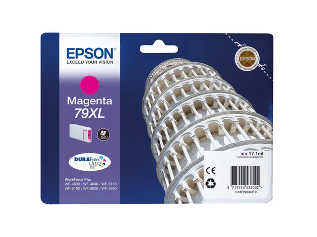 Epson Singlepack Magenta 79XL DURABrite Ultra Ink C13T79034010