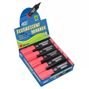 Fis Fluorescent Markers - Box Of 10 Pieces (red) - FSFL05RE