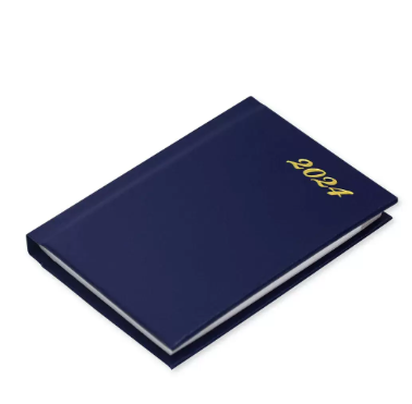 Fis 2024 Pocket Diary English Vinyl 1Side Padded Blue -FSDI10EN24BL