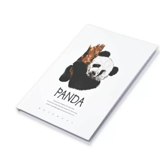 FIS Pack Of 5 Hard Cover Notebook, 96 Sheets A4 Panda Design 5 -FSNBHCA496-PAN5