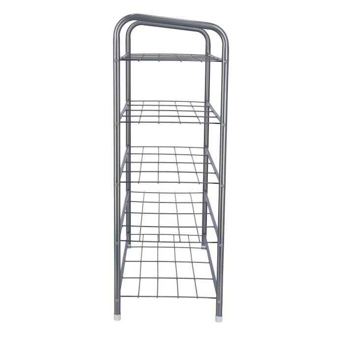 Royalford 5 Tier Metal Shoe Rack - Portable Light Weight Shoe Storage Organizer Unit Entryway Shelf Stackable Cabinet | Flat Shelves, Large Stackable | Perfect For Bedroom, Closet, Entryway, Dorm Room