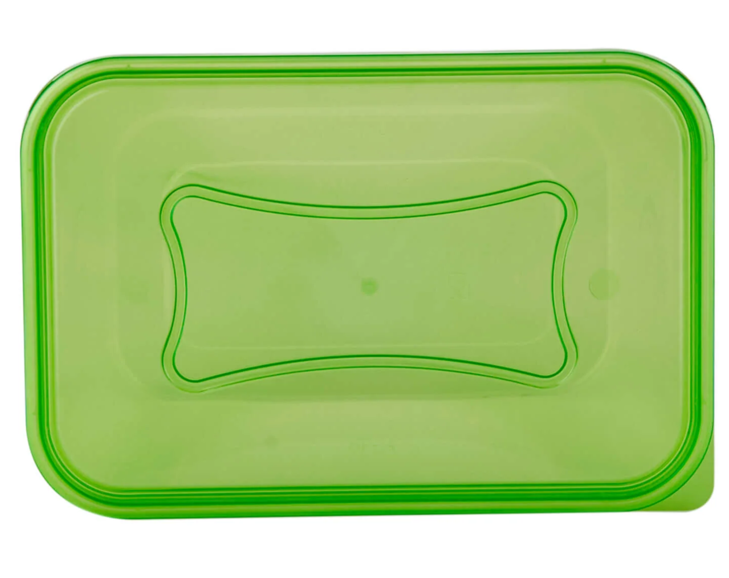 Clear Rectangular Heavy Duty Microwave Container with Color Lids 5 Pieces