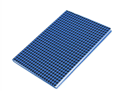 Pack of 5 Pieces A5 PVC Soft Cover Square Lines Notebook Blue/Black