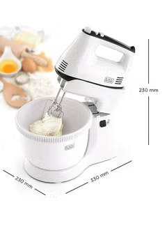 Multifunctional Stand Mixer And Bowl, With 5 Speed Turbo Function, 300.0 W, M700-B5, White/Grey