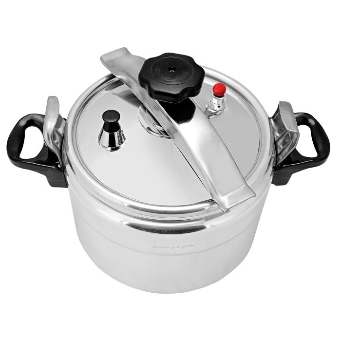 Royalford RF8949 11L Aluminium Pressure Cooker - Lightweight & Durable Home Kitchen Pressure Cooker With Lid, Multi-Safety Device With Cool Touch Handles And Safety Valves - For Gas And Solid Hotplate