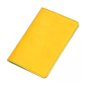 FIS Italian PU Passport Cover With Gift Box, Yellow Color, 10 x 13.5 cm Size - FSGN1602