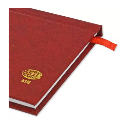 Fis 2024 Slim English Diary Vinyl Hard Cover Red -FSDI51E24RE