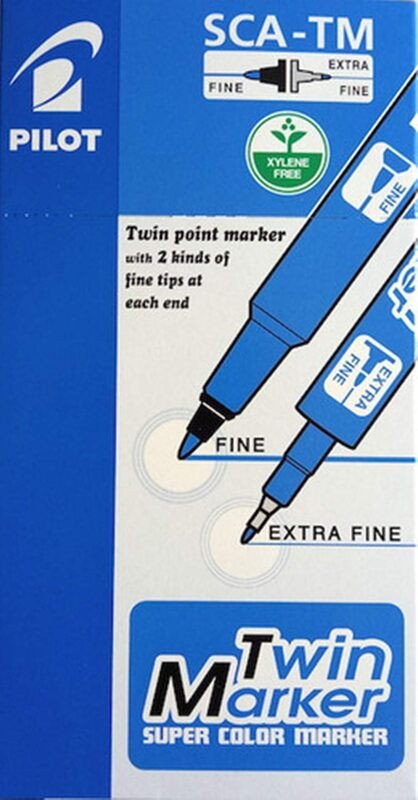 Pilot 12-Piece Twin Marker Pack/Blue