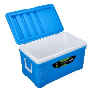 Royalford Insulated Ice Cooler Box 50Ltr - Plastic - Blue - 50 LITER