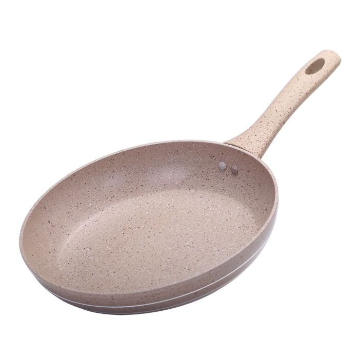 Royalford 26cm Smart Fry Pan - 5 Layer Granite Non-Stick Coating Pan | Multiple Hob Compatibility | Heat-Resistant Handle With Hanging Loop | Ideal Frying, Cooking, Sauteing & More