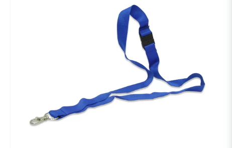 Pack of 50 Pieces Flat Lanyard With Hook And Safety Buckle, 2X90cm Badge Holder Blue - FSNASBL