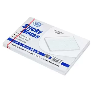 FIS Sticky Note Pad, 4X6 inches, Pack of 6, 5Mm Ruled Pastel White -FSPO4X6R5MPWH