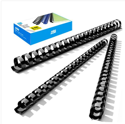 DSB COMB / SPIRAL 19MM BLUE, BLACK, WHITE 100PCS