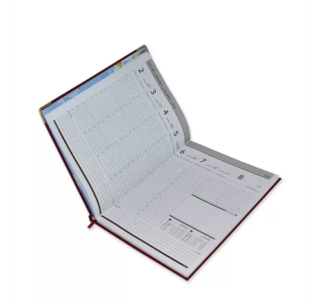 FIS Executive Diary 2023 Arabic/English/French (1-Week at a glance) Maroon - FSDI35AE23MR