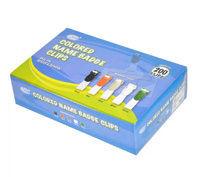 50-Piece FIS Name Badge Clip Red - FSNAB-02RE