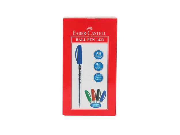 Faber Castell 1423 Ballpen 0.7mm Blue 50 Pcs/Box