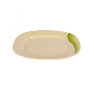 Royalford 14" Melamine Ware Super Rays Oval Plate - Melamine - Beige - 6294020016606