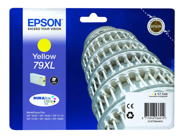 Epson Singlepack Yellow 79XL DURABrite Ultra Ink C13T79044010