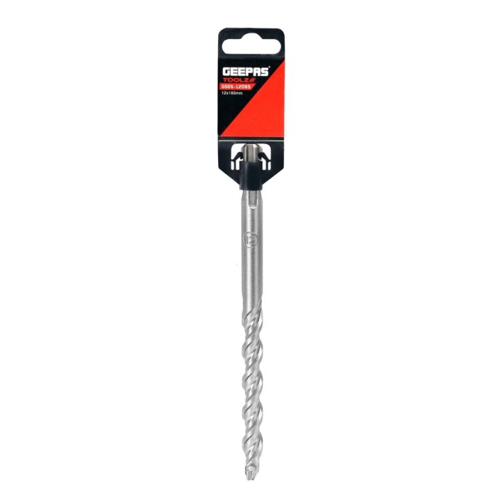 Geepas Chisel Bit Round 12mm - 160mm Long, Perfect For Compacting, Grooving, Cutting & More | 95mm Long Working | Compatible For Drill, Rotary Hammers, And Impact Hammer | Ideal For Plumbers, DIYers, 