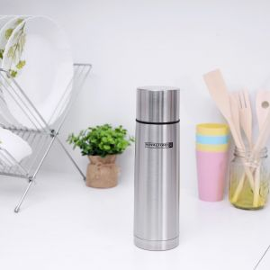Royalford 750Ml Construction 304 Vacuum Flask - Stainless Steel - Silver