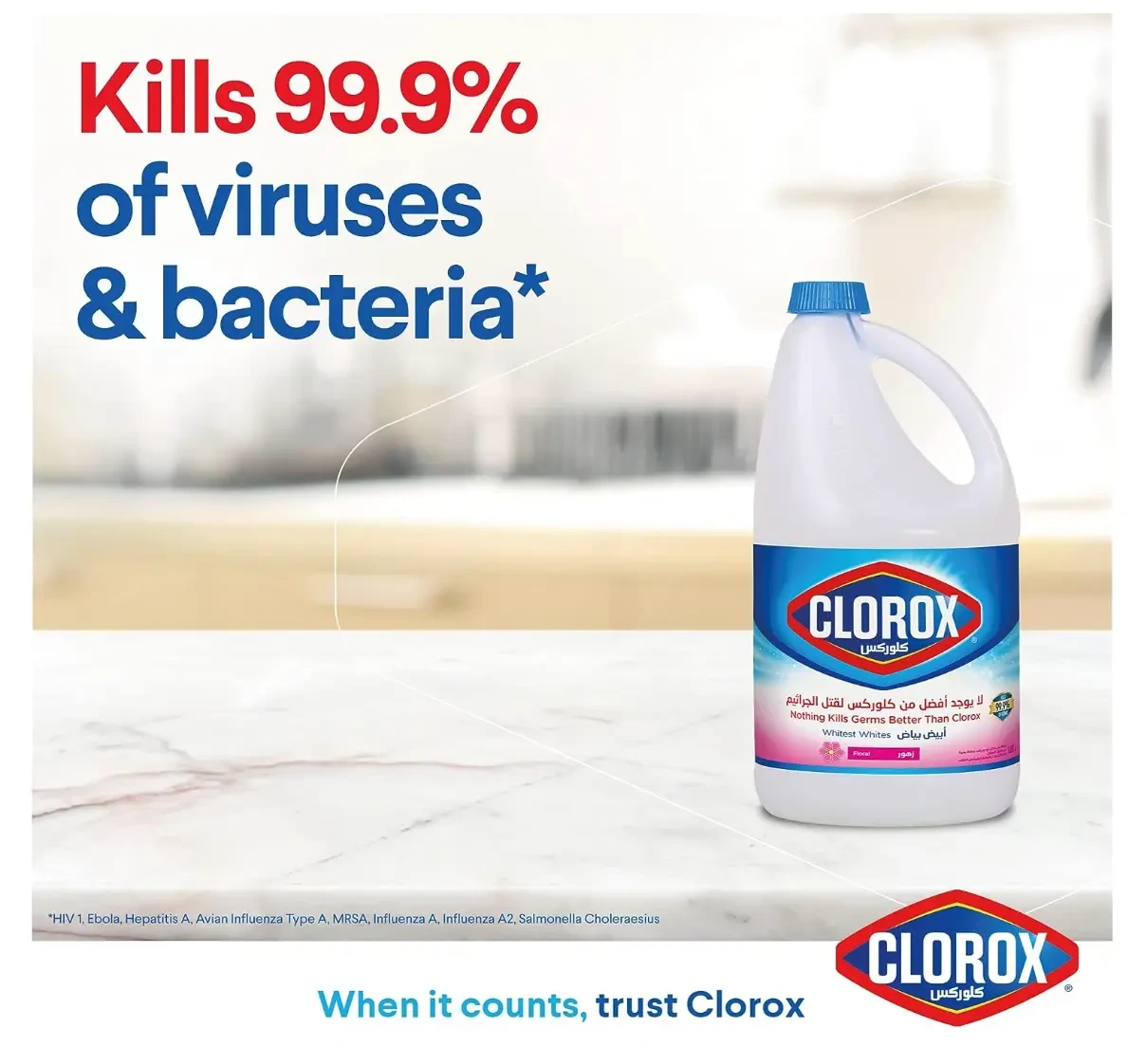 Clorox Bleach Liquid Floral Scent 1.89L x 8
