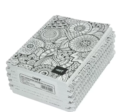 10-Piece Light Spiral Soft Cover Notebook Single Ruled (100 Sheet) A5 Size - LINBA51701S