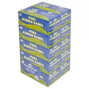 10 Boxes FIS Pure Rubber Bands Yellow - FSRB62