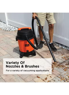 Drum Vacuum Cleaner With Wet And Dry Function 15 L 1400 W WDBD15-B5 Orange/Black