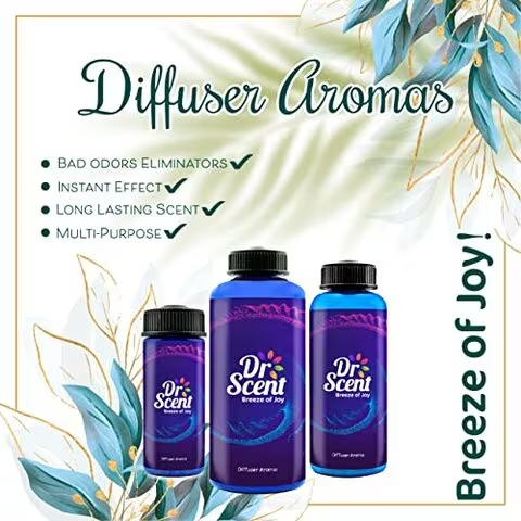 Dr Scent Diffuser Aroma Moon, Feel The Fresh Notes Of Lime And Bergamot, Blending With Intense Notes Of Rich And Sweet Amber And Patchouli (170ml)