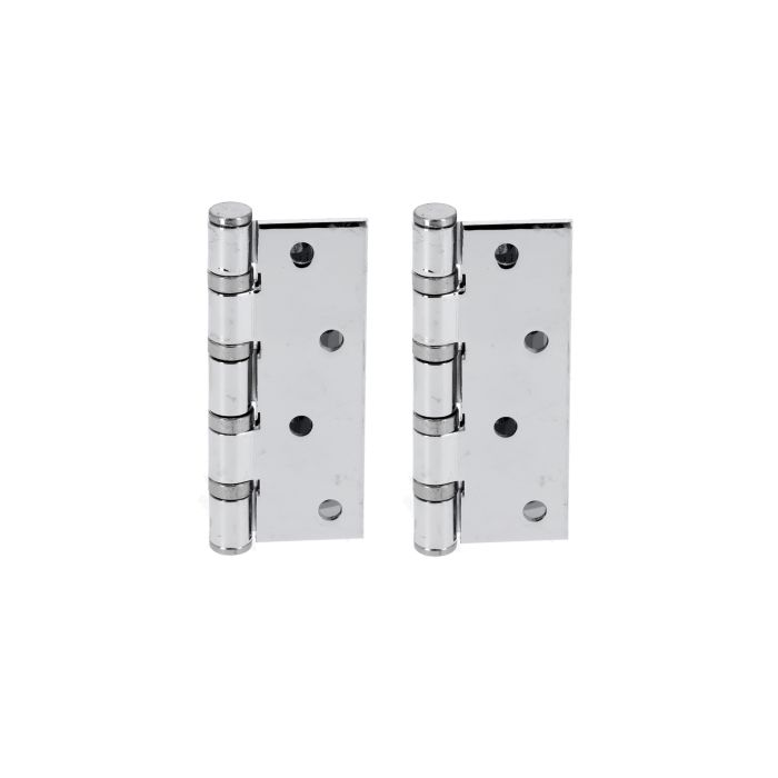 Steel Hinge, 4 Ball Bearing Door Hinge, GHW65061 | Chrome Plated Internal Door Hinges With Screws For Window, Cabinets, Wooden Boxes