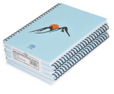 5-Piece FIS Spiral Hard Cover Notebook Single Line A5, 100-Sheets - FSNBSA51902