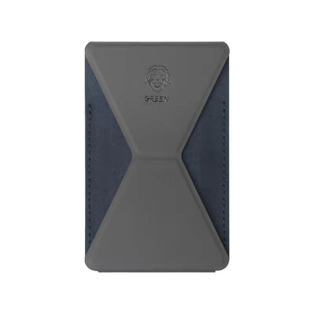 Green Premium Leather Phone Stand - Gray