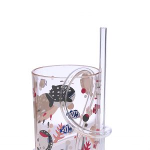 Royalford With Straw - Acrylic Glass - Clear - 230 ML