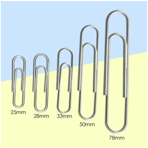 Modest Paper Clips Steel 233-33mm, 100 Pieces