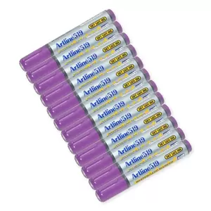 Artline White Board Marker Broad Pack of 12, Dry Safe, Purple, 519 - ARMK519PU
