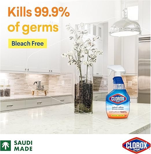 Clorox Kitchen Spray Cleaner, 750ml, Bleach Free, Kills 99.9% of Germs, 100% Grease and Grime Remover