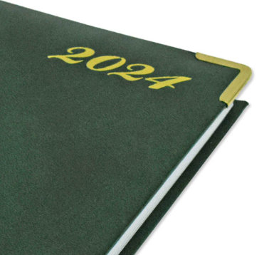 FIS Diary 2024 English (Saturday & Sunday Combined) A5, Green - FSDI92E24GR