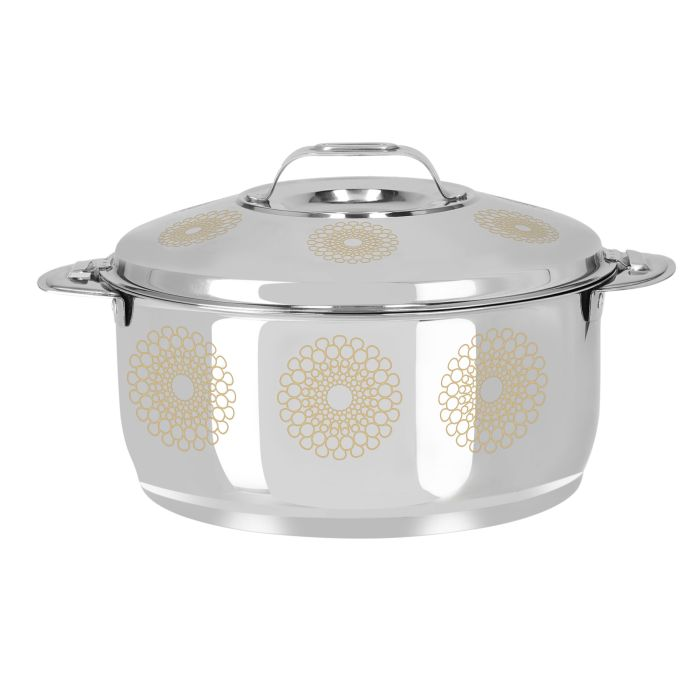 Royalford RF9715 Salwa Double Wall Stainless Steel Hot Pot 6000ML - Portable Extra Deep Hot Pot | Serving Dishes With Lids | Twist Lock | Hot Food Storage & Warmers Pots| Storage Saver For Everyday Us