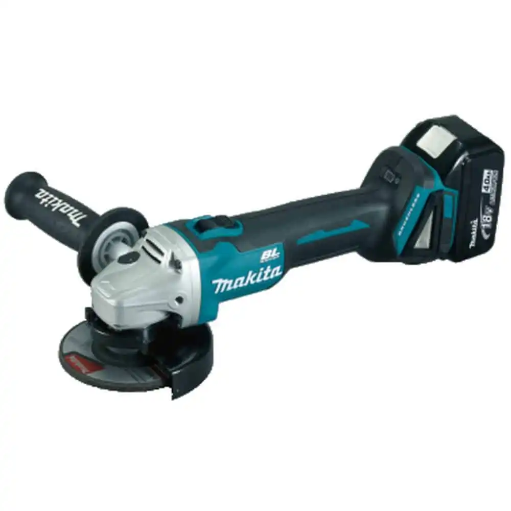 18V Lithium-Ion Cordless Angle Grinder (BL) 115mm With 2x (5Ah) Battery And Charger In Makpac