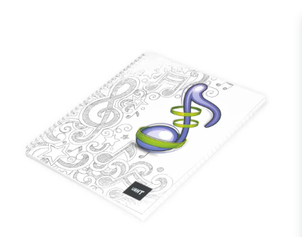 LIGHT Pack of 10 Spiral Soft Cover Notebook, Single Line , 10X8 Inches (25.4 X 20.32 cm) 100 Sheets - LINB1081707S